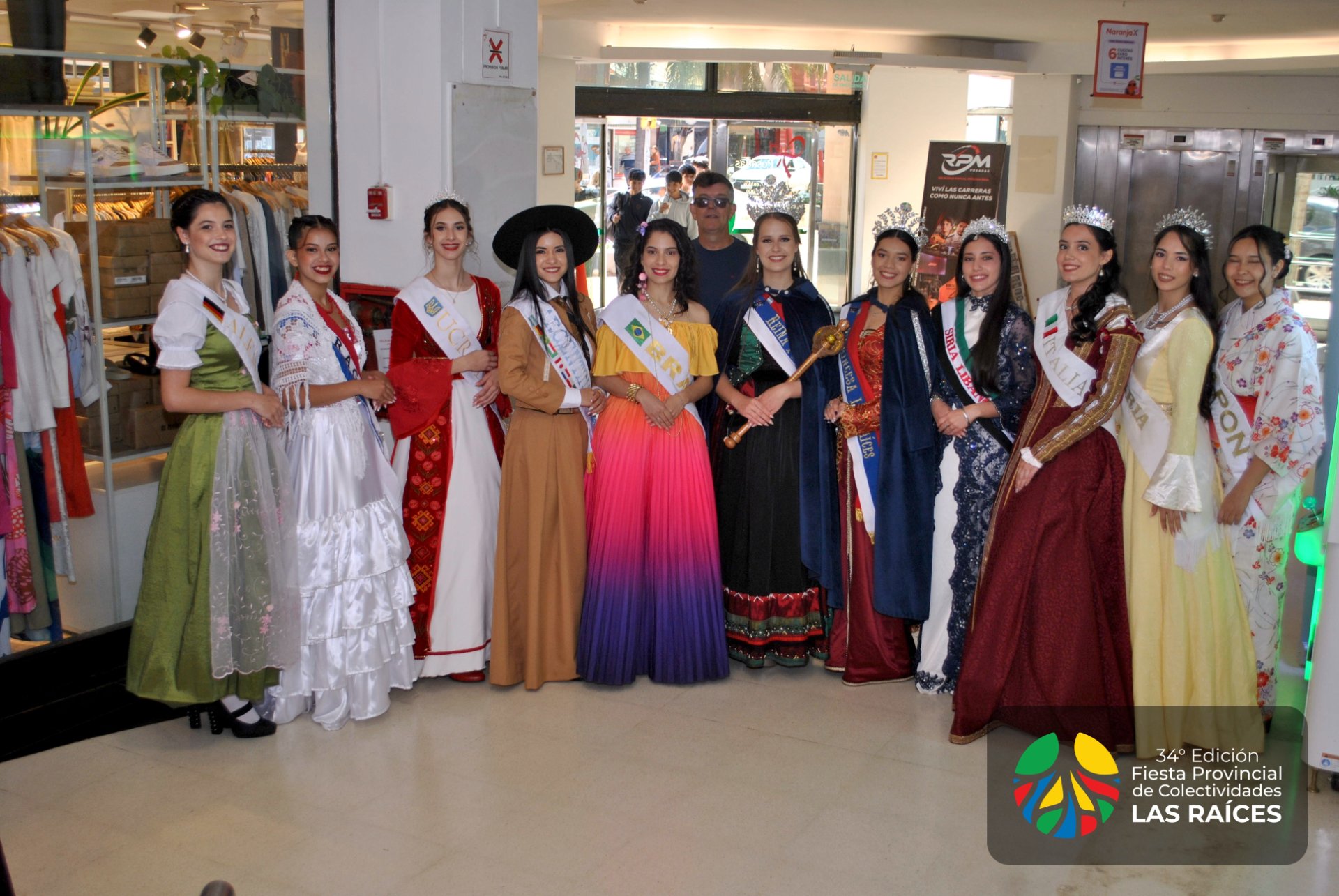 Presentación oficial de la 34° Fiesta Provincial de Colectividades Las Raíces y sus nueve candidatas a reina